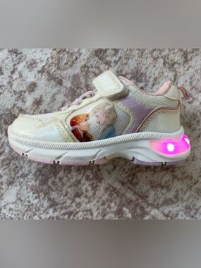Disney Girls Light-Up Sneakers Frozen - Pink, White